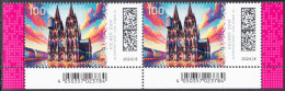 !a! GERMANY 2024 Mi. 3832 MNH Horiz.PAIR From Lower Right & Left Corners - Hist. Buildings In Germany: Cologne Cathedral - Neufs