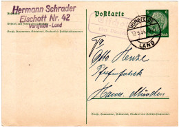 DR 1934, Landpoststpl. EISCHOTT über Vorsfelde Auf 6 Pf. Ganzsache - Briefe U. Dokumente