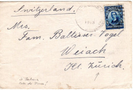 Cuba 1913, 5 C. Auf Brief V. Santa Barbara Isla De Pinos I.d. Schweiz - Amerika (Varia)