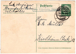 DR 1934, Landpost Stpl. EBERSWEILER über Offenburg Auf 6 Pf. Ganzsache  - Lettres & Documents