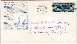 USA 1939, 30 C. Auf Transatlantic Erstflug Brief New York-Marseille Frankreich - Other & Unclassified