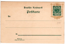 DR, Ungebr. 5 Pf. Privatganzsache Karte M. Goldrahmen Um Den Wertstempel - Other & Unclassified