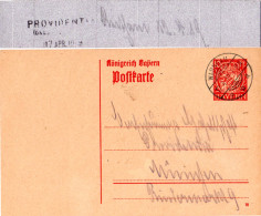 Bayern 1919, 10 Pf. Ganzsache V. Reitham M. Steg Stpl. WARNGAU - Brieven En Documenten