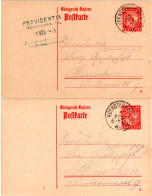 Bayern 1919, Zwei 10 Pf. Ganzsachen, Je M. K1 MÜNSTERHAUSEN - Covers & Documents