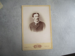 CDV PHOTO CABINET PORTRAIT HOMME PAR VANETTI TORINO TURIN ITALIE - Persone Anonimi