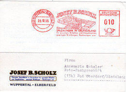 BRD 1955, Attraktiver Firmen Werbestpl. Scholz Auf Karte V. Wuppertal Elberfeld - Andere & Zonder Classificatie