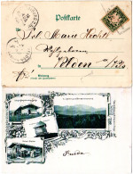 Bayern 1898, L2 Aushilfstempel BICHL Auf Zwiesel-Alm Sw-AK M. 5 Pf. - Lettres & Documents