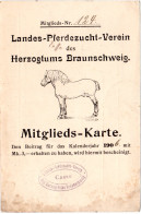 DR 1906, 5+10 Pf Auf Nachnahme Karte Pferdezucht Verein Astfeld (Braunschweig) - Covers & Documents