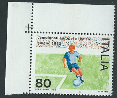 Italia 1980; Campionati Europei Di Calcio. Angolo Superiore Sinistro. - 1971-80: Mint/hinged