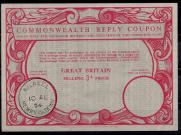 KILKEEL NEWRY Co. ANTRIM 10.08.54 NORTHERN IRELAND  Co9  3d. Commonwealth Reply Coupon Reponse Antwortschein IRC - Nordirland