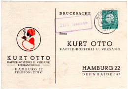 BRD 1962, Landpost Stpl. 2171 ISENSEE Auf Kaffee Werbekarte M Stpl. Basbeck - Sammlungen