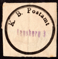Bayern, Postsiegel K.B. Postamt M. Eingestempeltem L1 AUGSBURG 3 - Brieven En Documenten