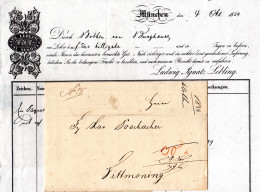 Bayern 1834, Illustrierter Fuhrmannsbrief V. München N. Tittmoning  - Prephilately
