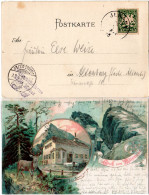 Bayern 1898, Postablage-K1 JLSANK Auf Früher Litho-AK M. 5 Pf. - Lettres & Documents
