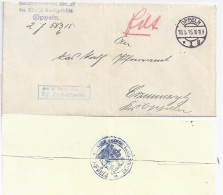 DR 1915, Oppeln Schlesien, Brief Frei Lt. Avers No. 21  Pr. Landgericht.  #728 - Covers & Documents