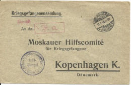 DR 1918, KGF POW Zensur Brief V. Lager Bischofswerda M. Rotem Püfer-R1 #2338 - Brieven En Documenten