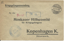 DR 1917, KGF POW Zensur Brief V. Lager Bischofswerda M. Blauem Püfer-R1 #2619 - Lettres & Documents