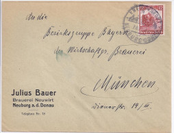 Neuburg Donau, Neuwirt Brauerei, Vordruck Brief  M. Thematik Bier. #504 - Lettres & Documents