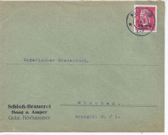 Haag A. Amper, Schloß Brauerei, Brief Umschl V. Moosburg M. Thematik Bier. #514 - Briefe U. Dokumente