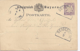 Bayern, 2mal Brief Stpl. HKS Deidesheim , 5 Pfg. Ganzsache. #243 - Briefe U. Dokumente