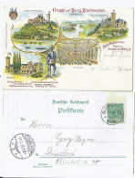 Gruss Aus Burg Blankenstein, Litho AK V. 1898 M. U.a. Hotel Restaurant. #2349 - Other & Unclassified