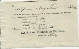 Bayern 1840, Neuses, Postschein M. Hds. Geänderter Jahreszahl. #582 - Brieven En Documenten