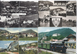 Österreich, Murau Steiermark, 4 AK (u.a. Bahnhof), Alle Nach Australien!! #659 - Storia Postale