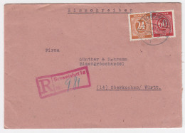 1947, Schweinfurt 1a Einschreiben Stempel Auf Portorichtigem Brief. #2193 - Cartas & Documentos