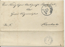 Bayern 1883, Kl. K1 POPPENHAUSEN Rücks. Auf Brief V. Schweinfurt N. Hambach #578 - Covers & Documents
