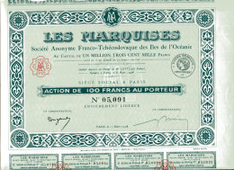 LES MARQUISES - S.A. Franco-Tchécoslovaque Des Iles De L'Océanie - Azië