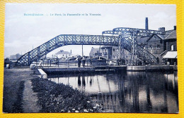 SAINT-GHISLAIN   - Le Pont, La Passerelle Et La Verrerie   -  1921 - Saint-Ghislain