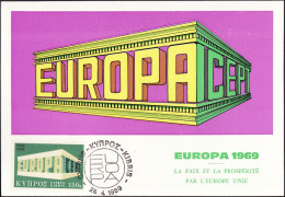 Chypre - Cyprus - Zypern CM 1969 Y&T N°313 - Michel N°MK321 - 150m EUROPA - Lettres & Documents