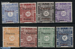 French Somalia 1943 Postage Due, FRANCE LIBRE 8v, Mint NH - Other & Unclassified