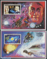 Djibouti 1986 Halleys Comet 2 S/s, Mint NH, Science - Transport - Astronomy - Space Exploration - Halley's Comet - Astrologie