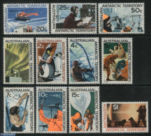 Australian Antarctic Territory 1966 Definitives 11v, Mint NH, Nature - Science - Transport - Dogs - Penguins - Sea Mam.. - Elicotteri