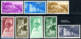 Morocco 1956 Kingdom, Definitives 8v, Mint NH, History - Transport - Kings & Queens (Royalty) - Ships And Boats - Koniklijke Families