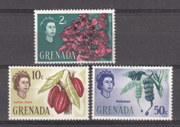 GRENADA 1963 - GRANADA - FLORES Y FRUTOS - YVERT 201*-206**-211** - Fruits