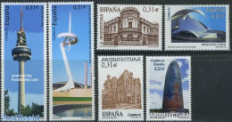 Spain 2008 Architecture 6v, Mint NH, Art - Architecture - Modern Architecture - Unused Stamps