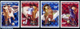 Chad 1996 World Cup Football France 4v, Mint NH, Sport - Football - Other & Unclassified