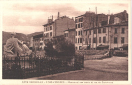 FR66 PORT VENDRES - Chauvin - Monument Aux Morts Et Rue Du Commerce - Belle - Port Vendres