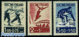 Finland 1938 Ski Championship 3v, Unused (hinged), Sport - Skiing - Sport (other And Mixed) - Ongebruikt