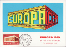 Chypre - Cyprus - Zypern CM 1969 Y&T N°312 - Michel N°MK320 - 30m EUROPA - Brieven En Documenten