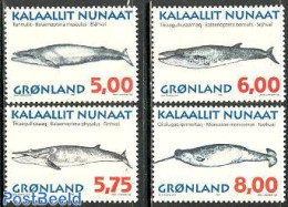 Greenland 1997 Whales 4v, Mint NH, Nature - Sea Mammals - Unused Stamps