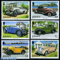 Jersey 2010 Vintage Cars 6v, Mint NH, Transport - Automobiles - Cars