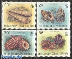 British Indian Ocean 1996 Shells 4v, Mint NH, Nature - Shells & Crustaceans - Vie Marine
