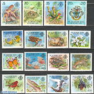 Seychelles, Zil Eloigne Sesel 1980 Definitives 16v, Mint NH, History - Nature - Coat Of Arms - Animals (others & Mixed.. - Poissons
