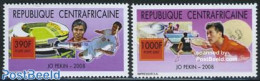 Central Africa 2007 Olympic Games Bejing 2v, Mint NH, Sport - Olympic Games - Table Tennis - Tischtennis