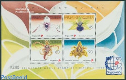 Papua New Guinea 1995 Singapore 95, Orchids S/s, Mint NH, Nature - Flowers & Plants - Orchids - Philately - Papua New Guinea