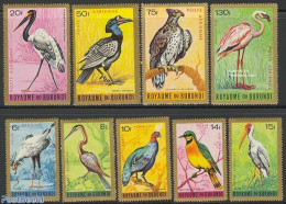 Burundi 1965 Birds 9v, Mint NH, Nature - Birds - Flamingo - Andere & Zonder Classificatie
