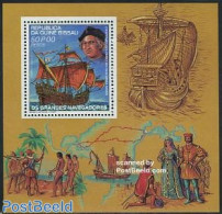 Guinea Bissau 1981 Columbus S/s, Mint NH, History - Transport - Explorers - Ships And Boats - Erforscher